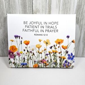 NEW Inspirational Canvas Approx 9 3/4" x 7 3/4"